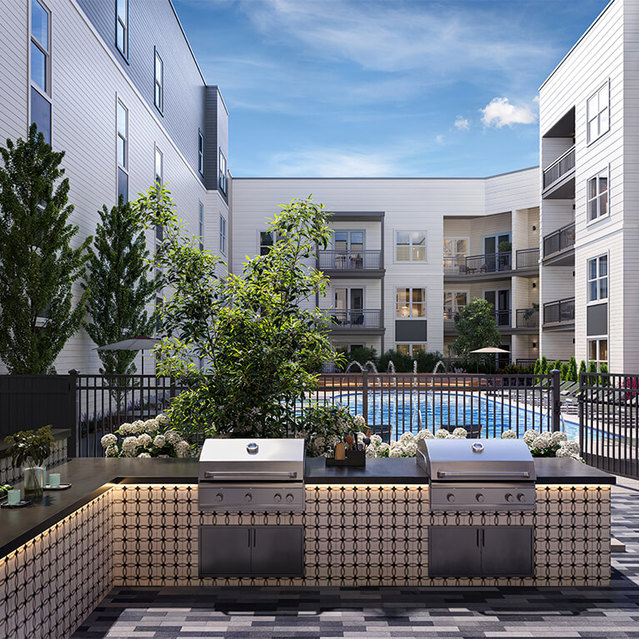 Virtual tour of outdoor grills at Wayfern Apartments in Sandy Springs GA