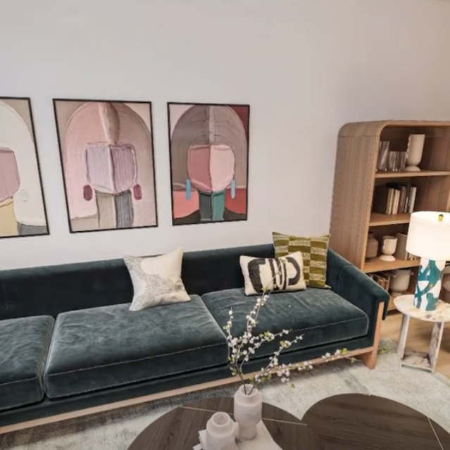 Living room virtual tour at Wayfern Apartments in Sandy Springs GA